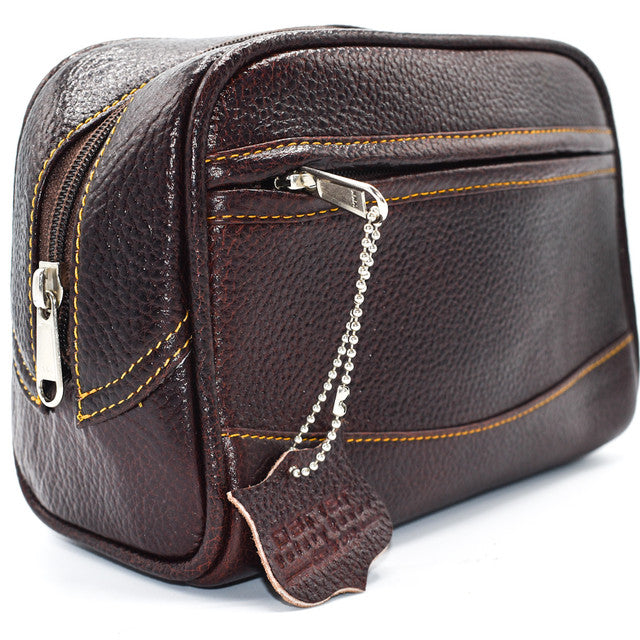 პარკერის ტყავის ტუალეტის ჩანთა